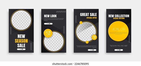 Story on post social media template. Easy use for promotion your product.