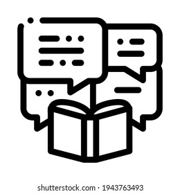 story researcher line icon vector. story researcher sign. isolated contour symbol black illustration