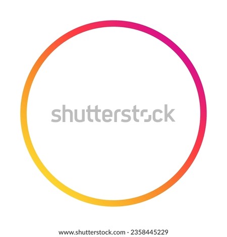Story symbol around the user profile picture, circular frame for profile picture logo - stock vector
