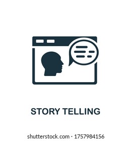 Story Telling icon. Simple element from content marketing collection. Creative Story Telling icon for web design, templates, infographics and more