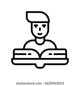 Story Telling Vector outline icon. Eps10 file 