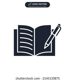 story telling. writing icon symbol template for graphic and web design collection logo vector illustration