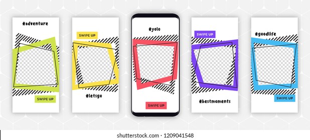 Story template for social media - editable story cover design for photos