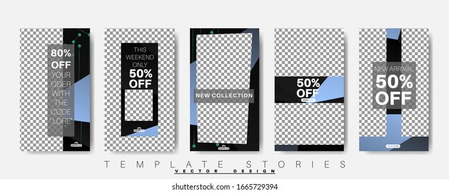 Story template for social media , editable vector design