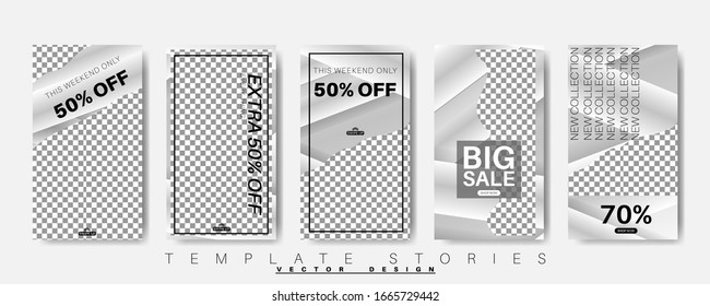 Story template for social media , editable vector design