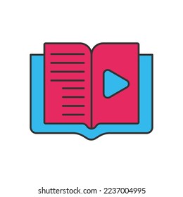 Story two color universal icon ui ux element sign.