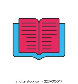Story two color universal icon ui ux element sign.