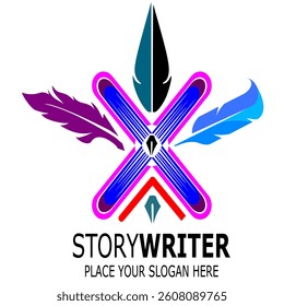 Story writer logo design element