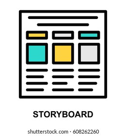 Storyboard Colour Line Icon