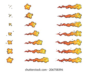 Storyboard of fireball.