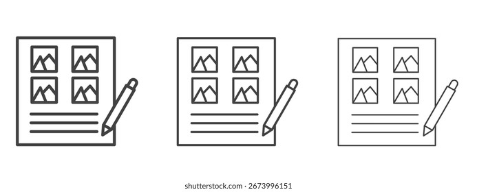 Storyboard Icon Design, geeignet für Web, Infografiken, Schnittstelle und Apps.
