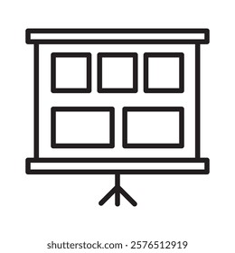 Storyboard icon Outline vector for web ui