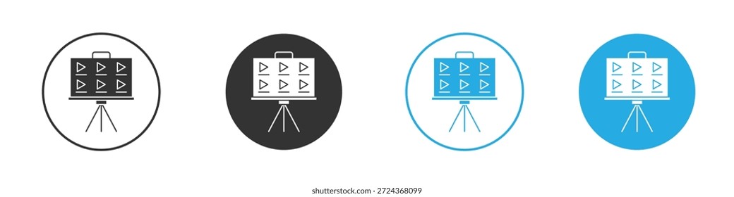 Elemento de diseño de iconos de storyboard. Ilustración vectorial sobre fondo blanco.