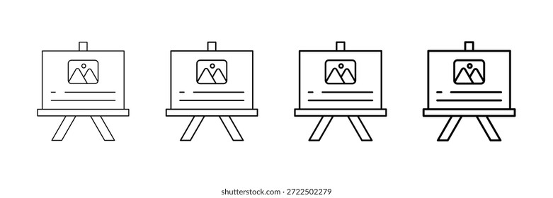 Conjunto de Vectores de Iconos de Guión Gráfico en Diferentes Estilos de Línea de Trazo