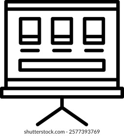Storyboard Line Vector Icon Design