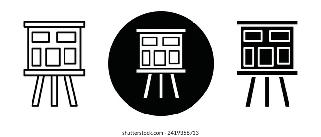 Storyboard outline icon collection or set. Storyboard Thin vector line art
