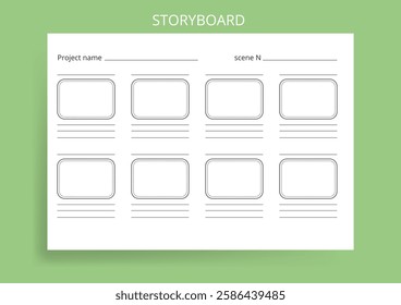 Storyboard Sheet Isolated Vector Background