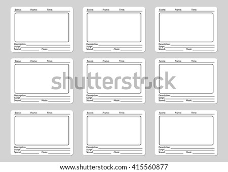 Storyboard template for film story icons. Vector illustration ストックフォト © 