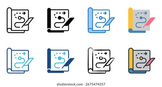 Storyline icon set multiple style collection 
