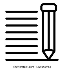 Storyteller pen icon. Outline storyteller pen vector icon for web design isolated on white background