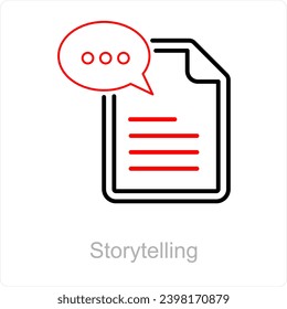Storytelling and assignment icon concept