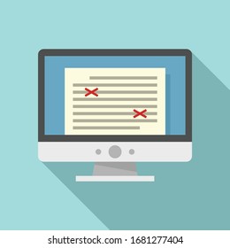 Storytelling computer editor icon. Flat illustration of storytelling computer editor vector icon for web design