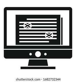 Storytelling computer editor icon. Simple illustration of storytelling computer editor vector icon for web design isolated on white background