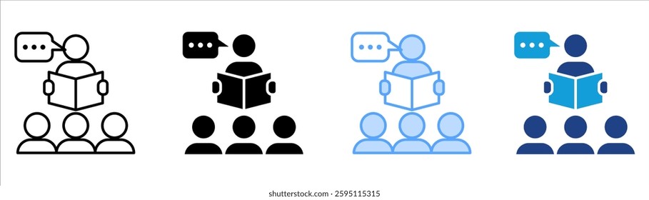 Storytelling Icon Set Multiple Style Collection