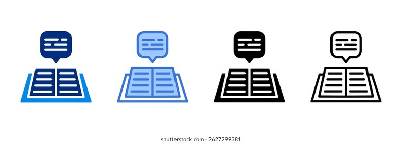 Storytelling Icon Set Multiple Style Vector Illustration