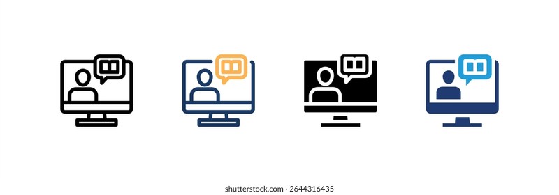 Conjunto de iconos de narración de historias colección de estilos múltiples. Ilustración vectorial.