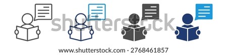 storytelling icon set multiple style
