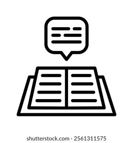 storytelling icon vector illustration. Simple line style