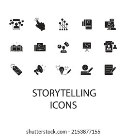 storytelling icons  symbol vector elements for infographic web