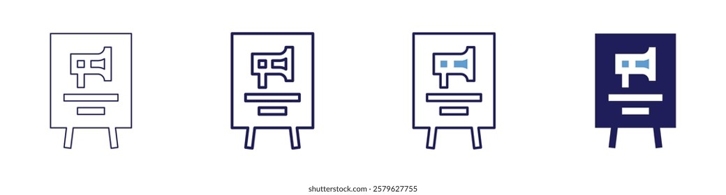 Storytelling impact icon in 4 different styles. Thin Line, Line, Bold Line, Duotone. Duotone style. Editable stroke.