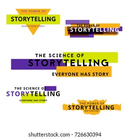 Storytelling. Simple logo. Vector illustration.