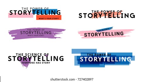 Storytelling. Simple logo. Vector illustration.