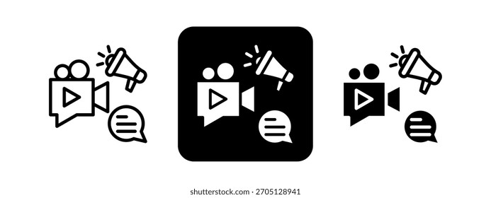 Storytelling Solid color and black line drawing vector illustration set