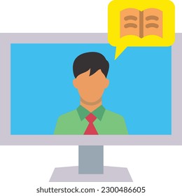 Geschichtenerzählendes Vektorsymbol. Kann für Druck-, Mobil- und Web-Anwendungen verwendet werden.
