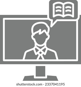 Geschichtenerzählendes Vektorsymbol. Kann für Druck-, Mobil- und Web-Anwendungen verwendet werden.