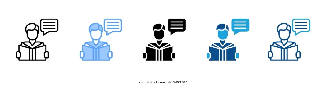 Storytelling web icon with multiple style collection