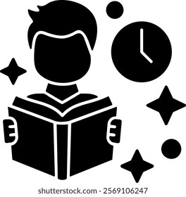 Storytime for children Solid Style Sample EPS Icon