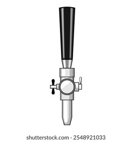 stout bier tap cartoon. Pilsner Brauen, Hopfen Malz, Hefe Kohlensäure Stout Bier Wasserhahn Zeichen. einzelne Symbol, Vektorgrafik