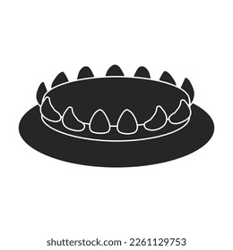 Stove burner vector black icon. Vector illustration burning gas on white background. Isolated black illustration icon of gas stove.