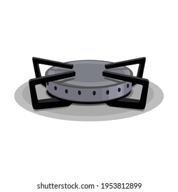Stove burner vector cartoon icon. Vector illustration burning gas on white background. Isolated cartoon illustration icon of gas stove.