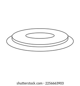 Stove burner vector outline icon. Vector illustration burning gas on white background. Isolated outline illustration icon of gas stove.