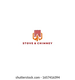Stove and Chimney Logo Design Vector