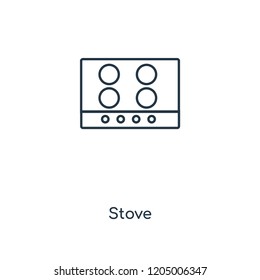 Stove concept line icon. Linear Stove concept outline symbol design. This simple element illustration can be used for web and mobile UI/UX.