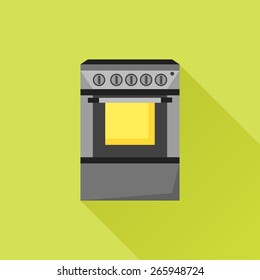 Stove flat icon