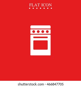 Stove flat icon.