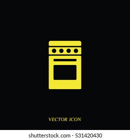 Stove flat icon.